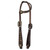 Showman Cowboy Carving Single Ear Leather Headstall & Breast Collar Set