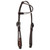 Showman Meadow Hide Single Ear Leather Headstall & Breast Collar Set