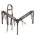 Showman Weathered Steer Traditional Single Ear Leather Headstall & Breast Collar Set