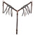 Showman Blackwater Gator Single Ear Leather Headstall & Breast Collar Set