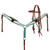 Showman Cobalt Horns Mohair Browband Headstall & Breast Collar Set