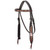 Showman Diamond Flush Browband Leather Headstall