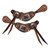 Showman Ladies Argentina Cow Leather Tumbleweed Spur Straps