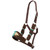 Showman Brown & Teal Wool Nylon Halter