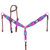 Showman Violet Wave Mohair Single Ear Headstall & Breast Collar Set