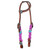 Showman Violet Wave Mohair Single Ear Headstall & Breast Collar Set