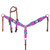 Showman Violet Wave Mohair Single Ear Headstall & Breast Collar Set - Pony Size
