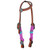 Showman Violet Wave Mohair Single Ear Headstall & Breast Collar Set - Pony Size