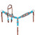 Showman Citrus Sea Mohair Single Ear Headstall & Breast Collar Set - Pony Size