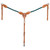 Showman Tealwood Mohair Browband Headstall & Breast Collar Set