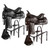 16", 17" Double T Western Parade Saddle Set