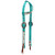 Showman Speckled Teal Nylon Single Ear Headstall & Breast Collar Set