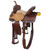 Double T Feathered Buckskin Barrel Style Saddle - 15 Inch