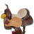 Double T Feathered Buckskin Barrel Style Saddle - 15 Inch