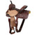 Double T Classic Stitch Desert Lace Barrel Saddle - 15 Inch