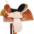 Double T Chestnut Daisy Barrel Style Saddle - 13 Inch