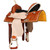 Double T Chestnut Daisy Barrel Style Saddle - 13 Inch