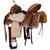 Double T Classic Stitch Wild Bloom Barrel Style Saddle - 13 Inch