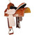 Double T Chestnut Daisy Barrel Style Saddle - 15 Inch