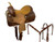 12" Double T Medium Oil Youth Barrel Style Saddle Set w/ Suede Seat 12" Double T Medium Oil Youth Barrel Style Saddle Set w/ Suede Seat