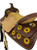 15", 16" Double T Barrel Style Saddle Set w/ Hand Painted Sunflower Design
