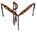 15", 16" Double T Barrel Style Saddle Set w/ Hand Painted Sunflower Design