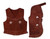 Showman Childrens Black or Brown Suede Leather Vest & Chaps Set