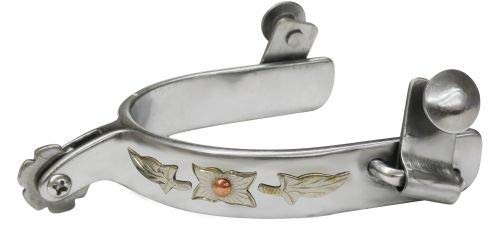 Showman ® Antique brown spur with rose gold engraved overlay. main image 0