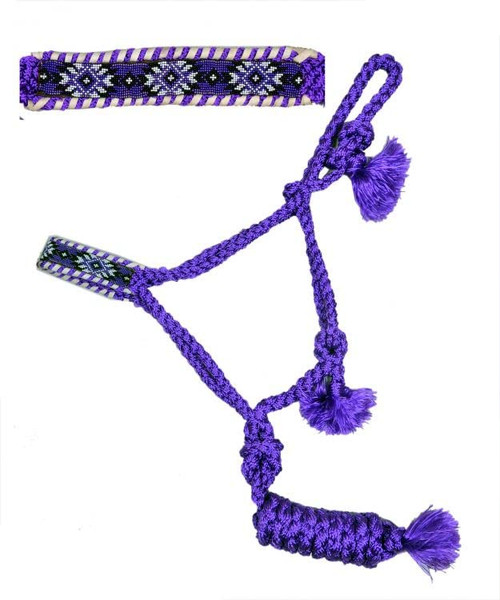 Showman® Braided Mule Tape Halter Multi Color Pastel tones