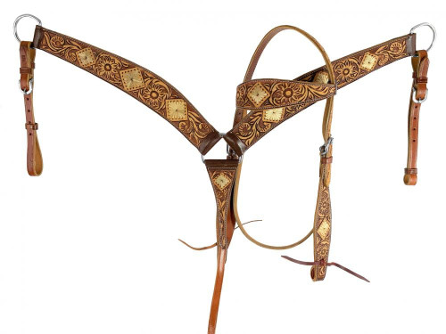 Showman ® Beaded headstall and breast collar set.