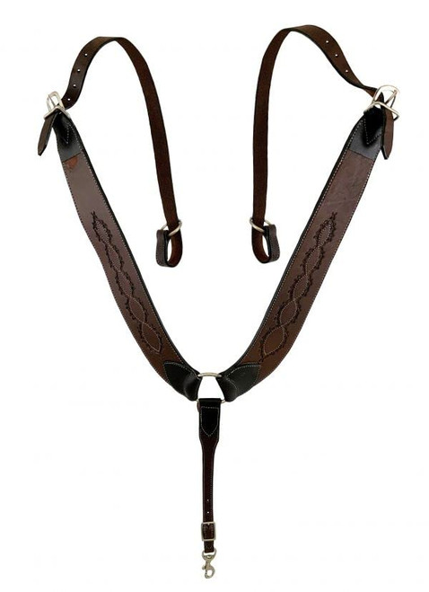 Collier De Traction En Cuir Showman Argentina - Barbwire Tooled - Neuf