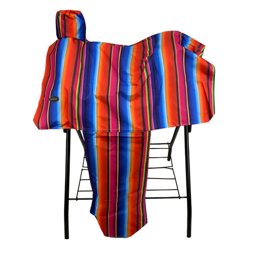 Housse De Selle Nylon Showman Neon Serape – Shiloh Tack – Avec Sangles élastiques