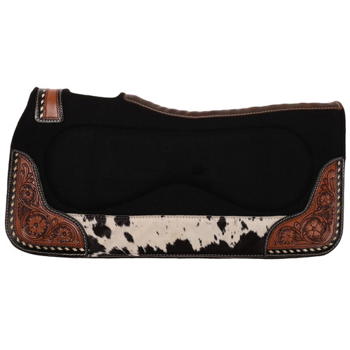 Tapis De Selle Western Showman - Dessus Laine Grise, Dessus