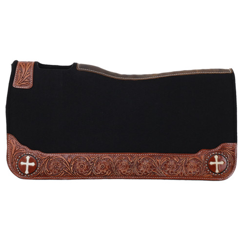Showman 31 X 32 Teal And Brown Southwest Printed Solid Felt Showman 31 X 32 Teal And Brown Southwest Printed Solid Felt