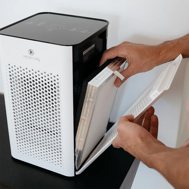 Medify Air White MA-25 Air Purifier with HEPA Filters I Smoke Dust Odors Pet Dander I 3 in 1 with Pre-filter HEPA H13 & Activated Carbon I Removal of 0.1 to 0.3 microns I 825 Sq ft Coverage I 2-Pack - Thumbnail 2