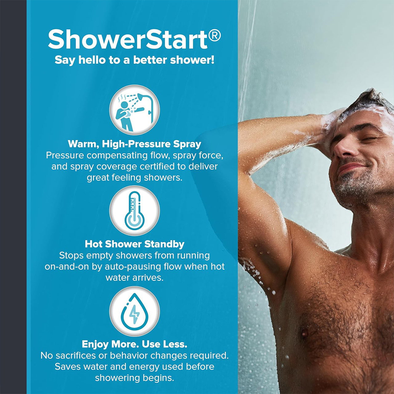 1.5 GPM Single Function Showerhead with ShowerStart® TSV features