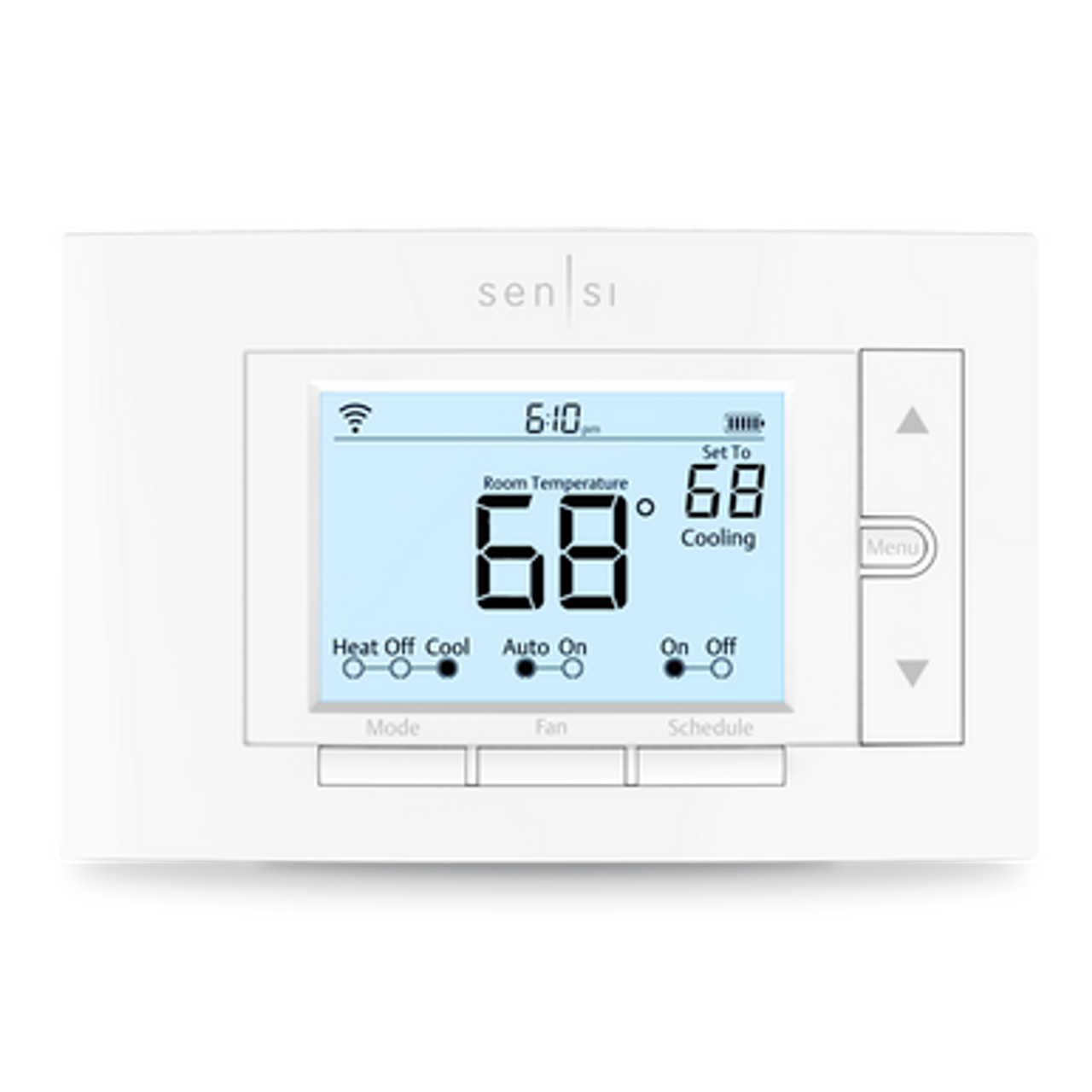 Emerson Sensi set to 68 degrees warming