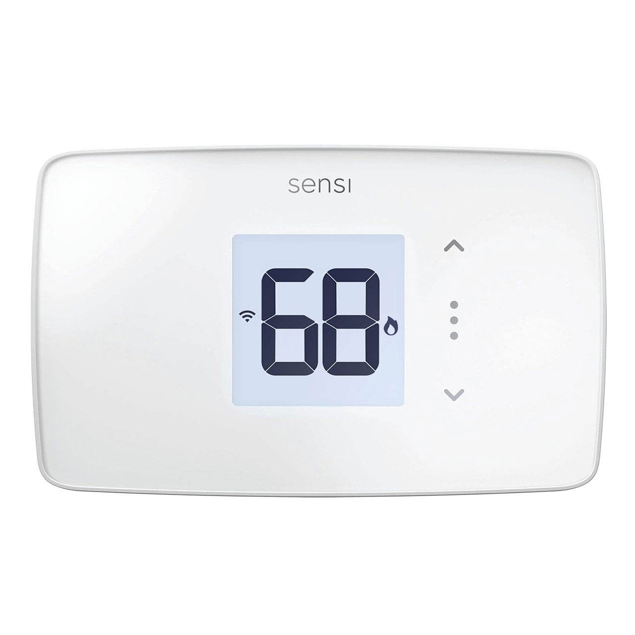 Sensi Thermostat White Lite heating to 68 degrees