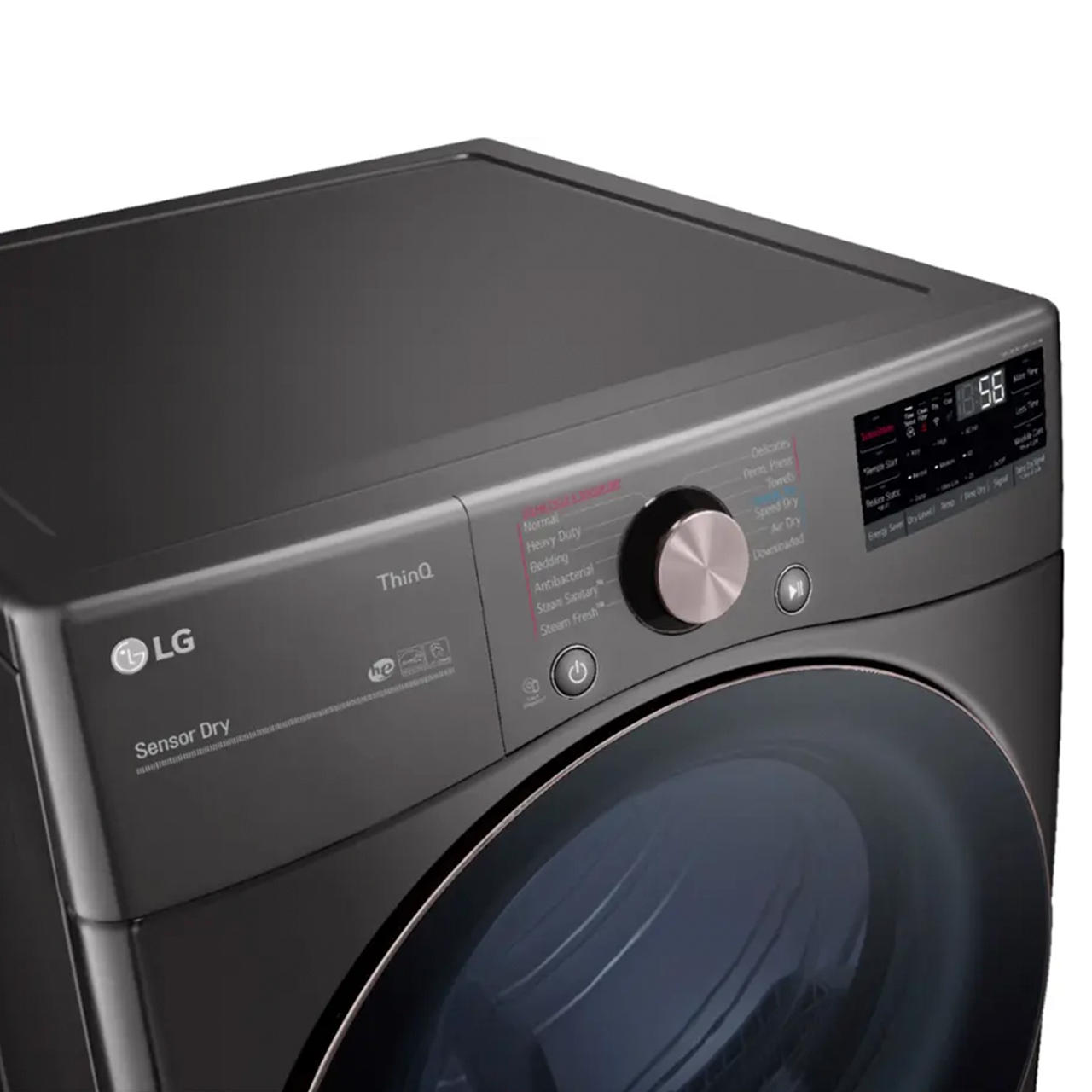 LG - 7.4 Cu. Ft. Stackable Smart Electric Dryer controls LG - 7.4 Cu. Ft. Stackable Smart Electric Dryer controls