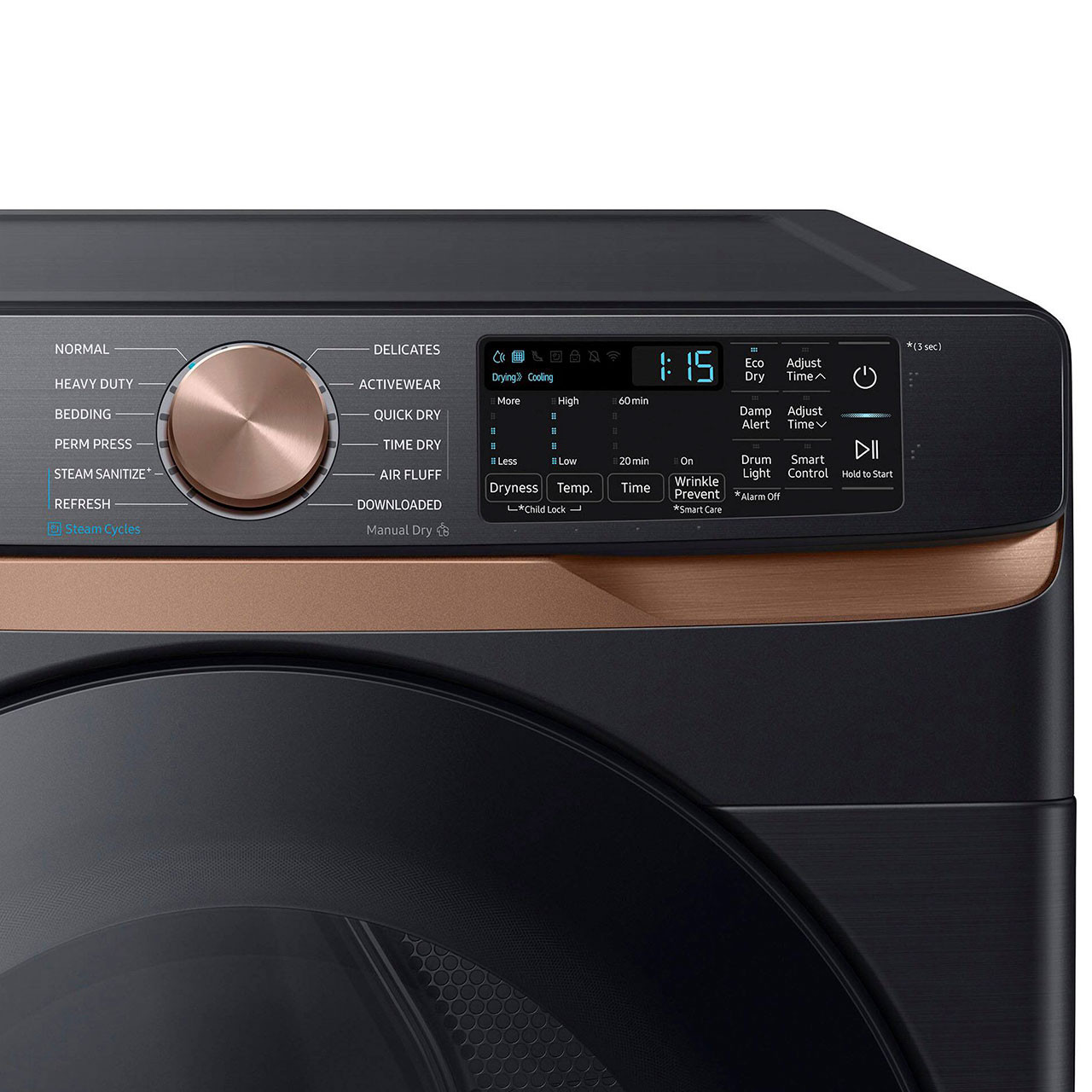 Samsung™ Stackable Smart Electric Dryer with Steam and Sensor Dry