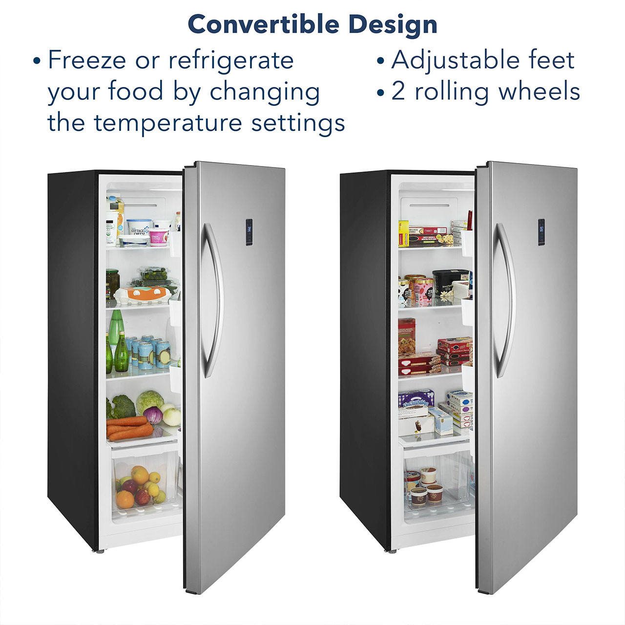 Insignia™ 17 Cu. Ft. Garage Ready Convertible Upright Freezer