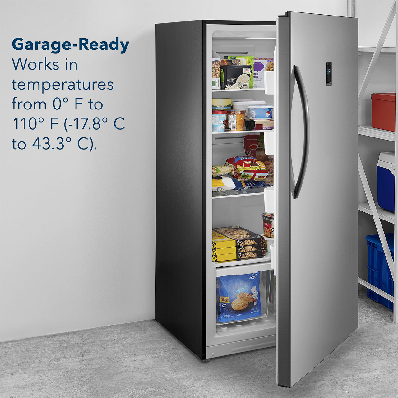 Insignia™ 17 Cu. Ft. Garage Ready Convertible Upright Freezer