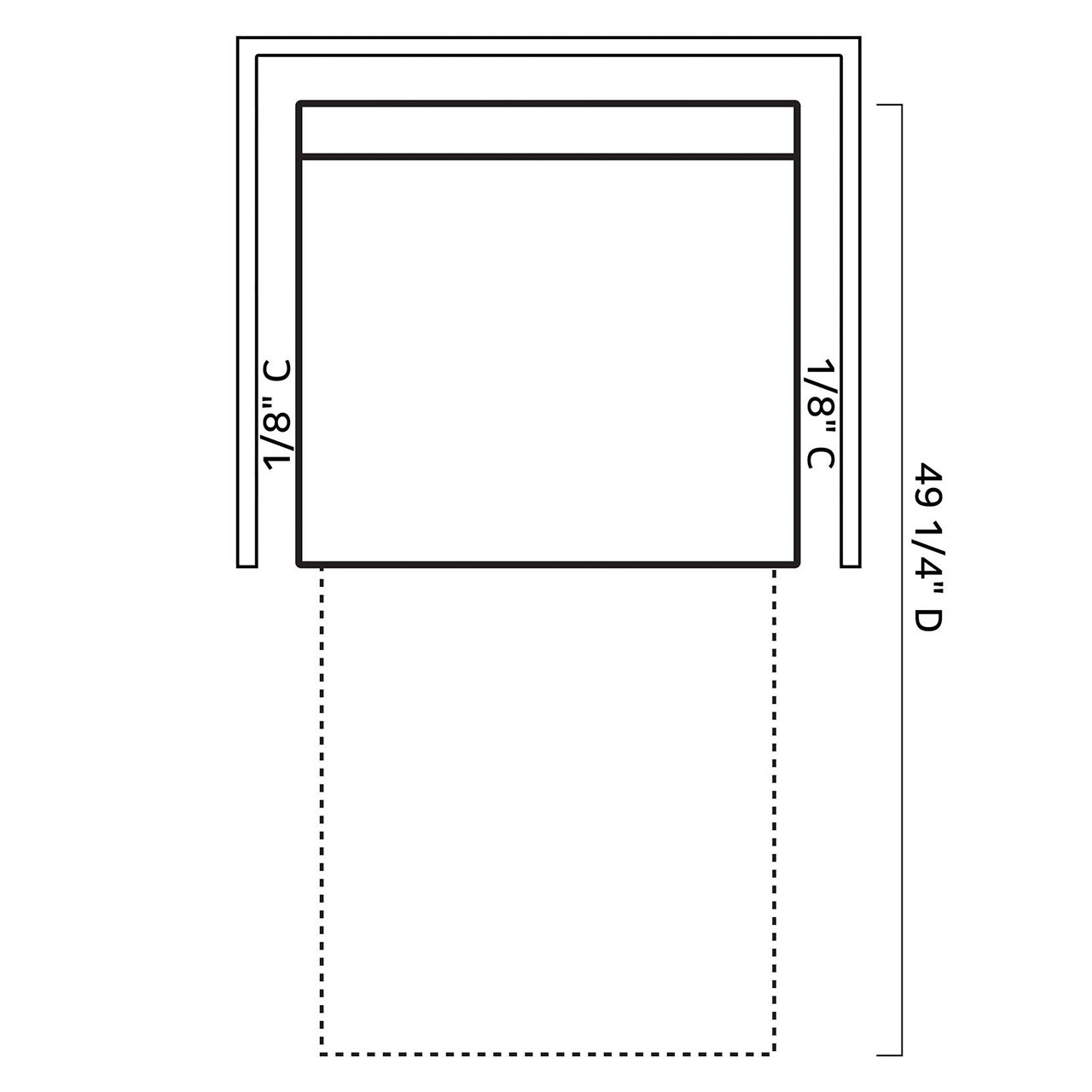 Front Control Built-In Tub Dishwasher with 3rd Rack - Black -  install dimensions Front Control Built-In Tub Dishwasher with 3rd Rack - Black -  install dimensions