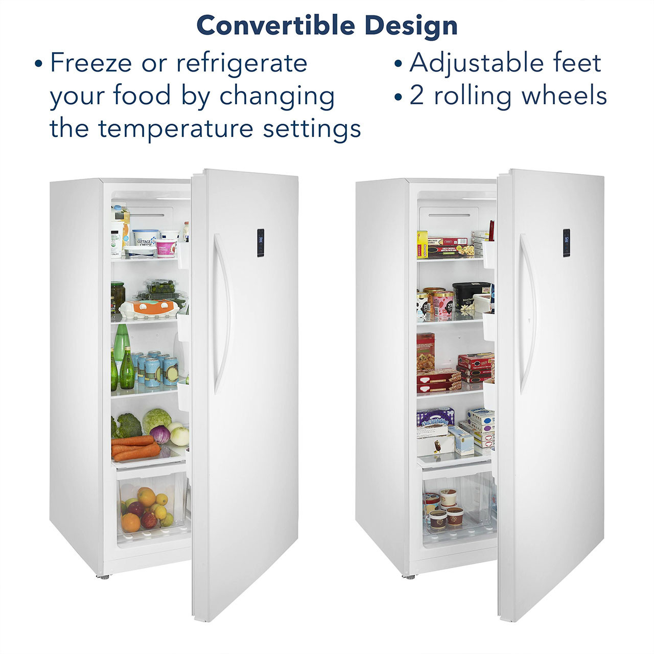 Insigna™ 17 Cu. Ft. Garage Ready Convertible Upright Freezer convertible design