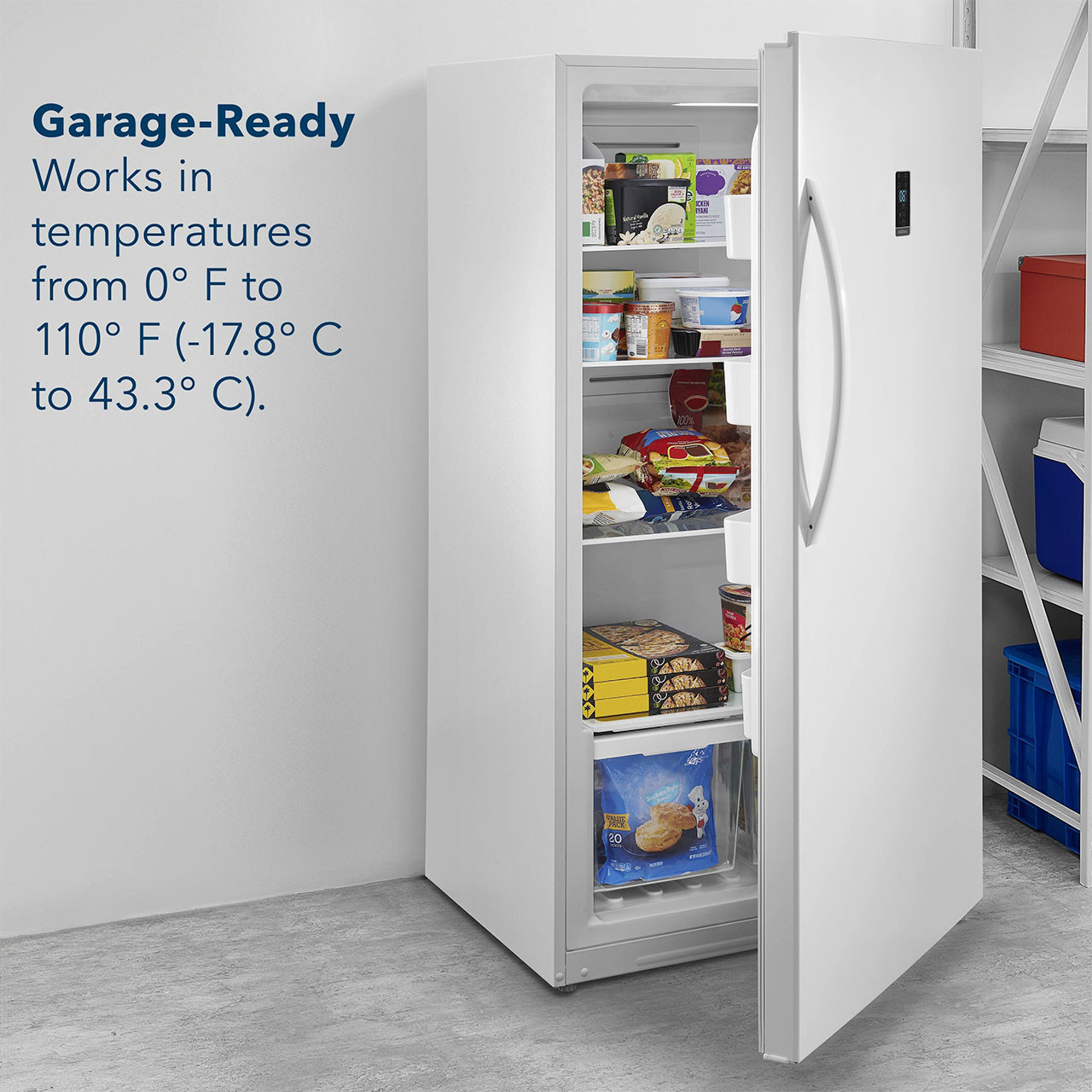 ◆Mayu◆ Insigna™ 17 Cu. Ft. Garage Ready Convertible Upright Freezer - White