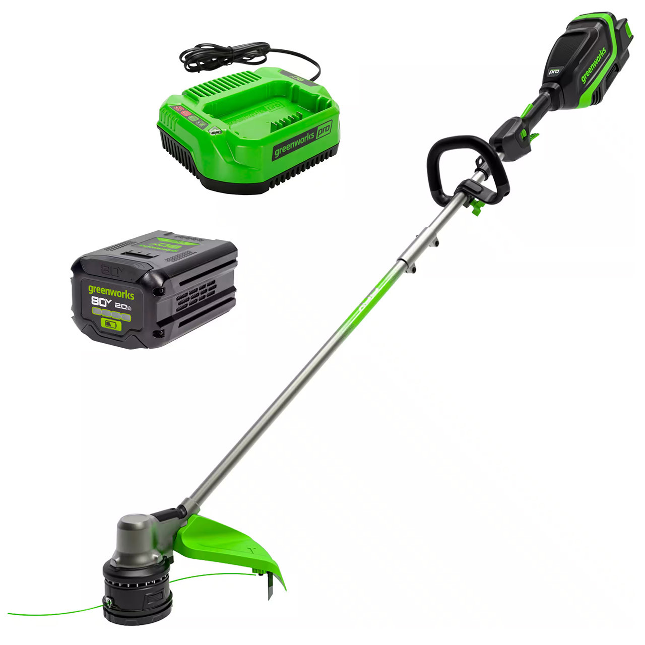 80V 17" Brushless String Trimmer with 2.0Ah Battery & Charger
