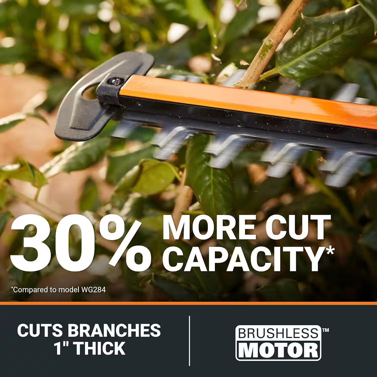 Cordless Hedge Trimmer 30% more capacity