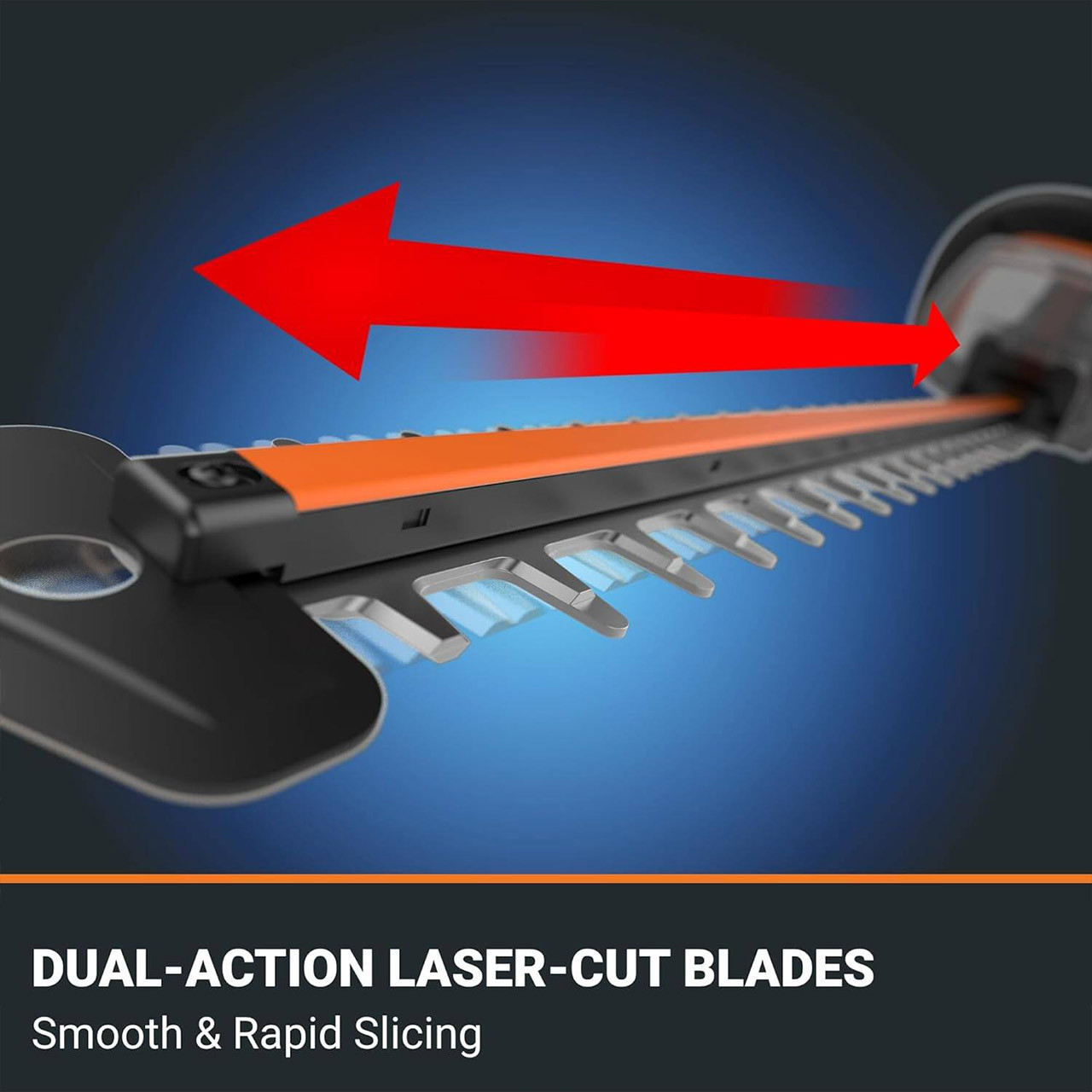 Cordless Hedge Trimmer Dual Action Blade