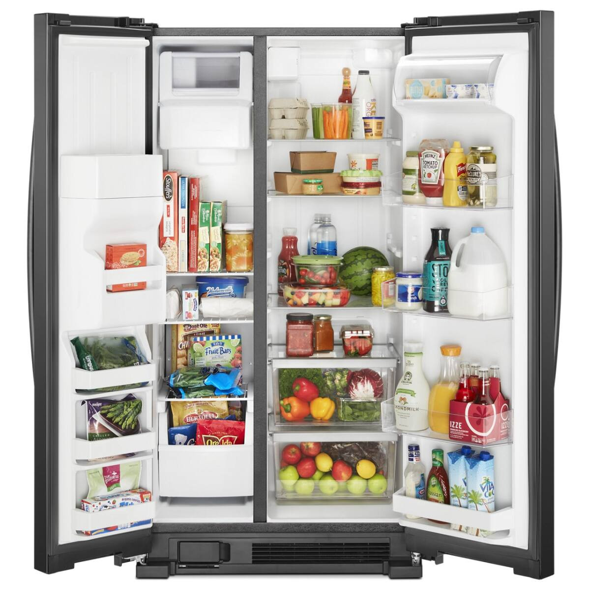 Whirlpool™ - 33-inch Wide Side-by-Side Refrigerator - 21 cu. ft. - Black