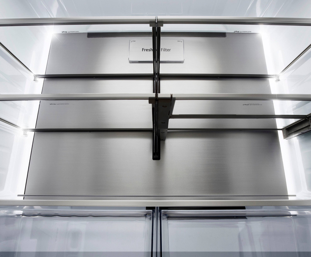 LG - Counter-Depth MAX 25.5 Cu. Ft. French Door-in-Door Smart Refrigerator with Mirror InstaView - Black Stainless Steel